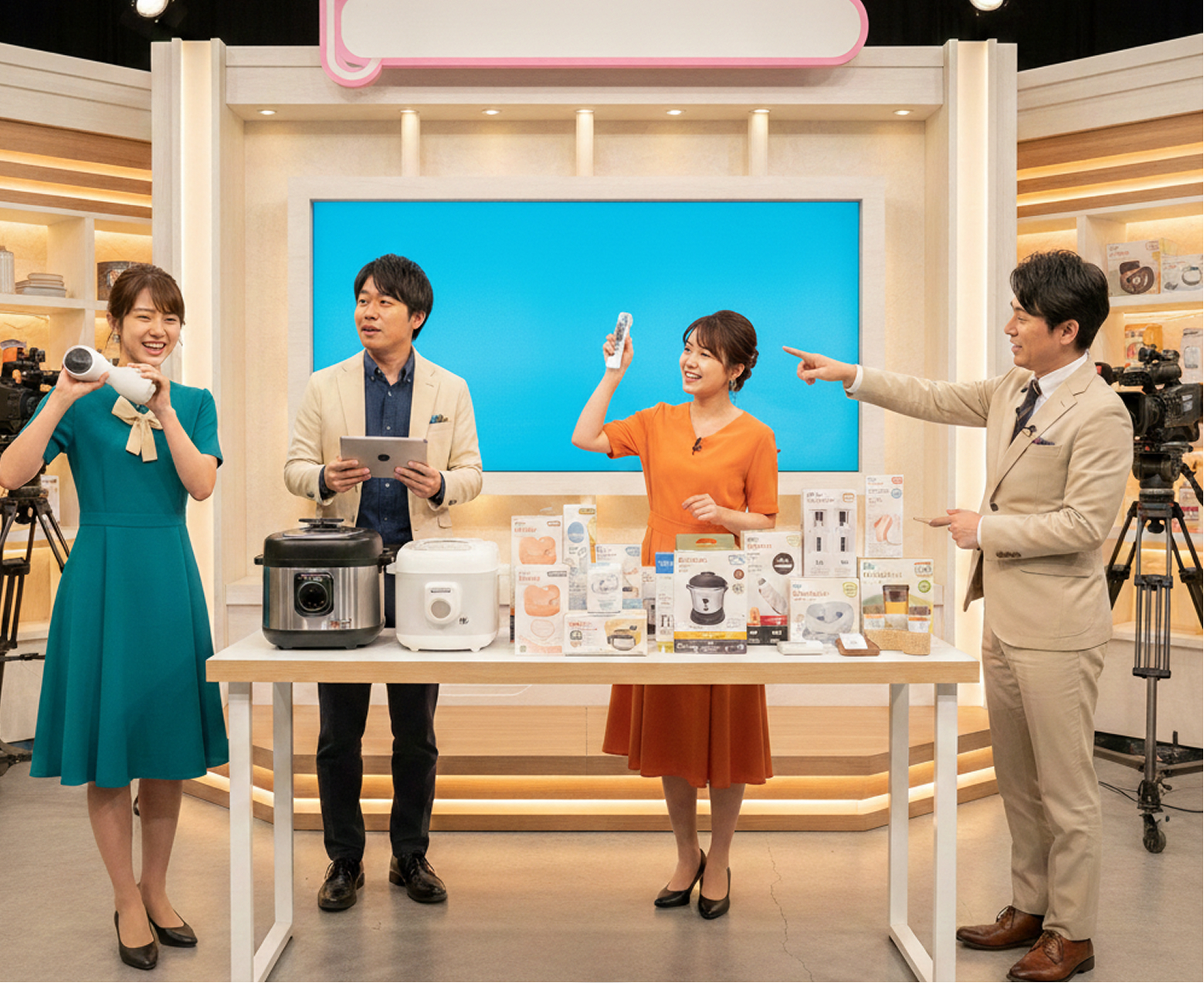 TV通販スタジオでの収録の様子